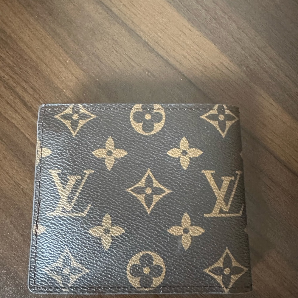 Fashion Brown and Gold Monogram Card Holder wallet